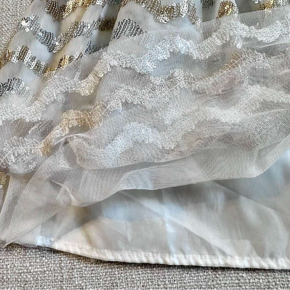 2 Tulle Skirts H&M Cat & Jack Pink White Sequins Fairycore Whimsical Girl M 7/8 - Picture 13 of 16